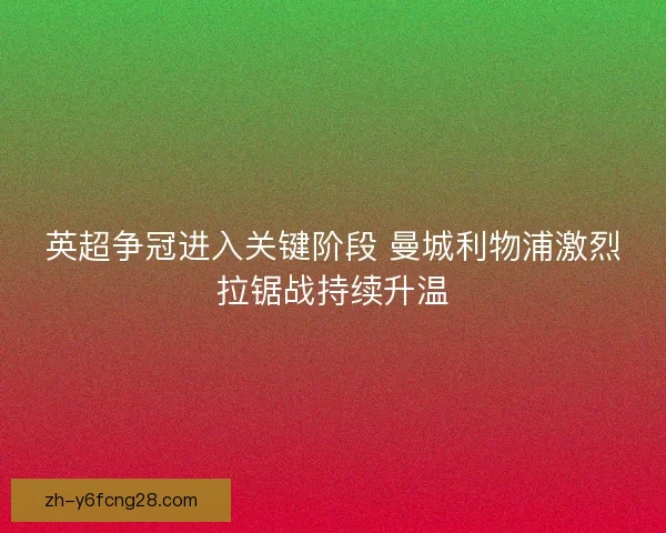 英超争冠进入关键阶段 曼城利物浦激烈拉锯战持续升温