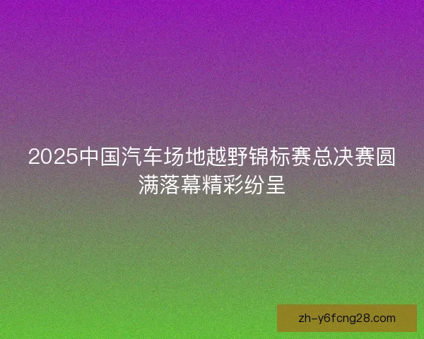 2025中国汽车场地越野锦标赛总决赛圆满落幕精彩纷呈