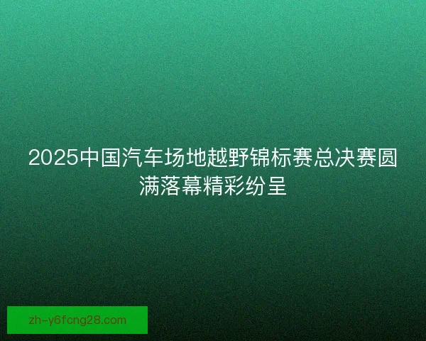 2025中国汽车场地越野锦标赛总决赛圆满落幕精彩纷呈